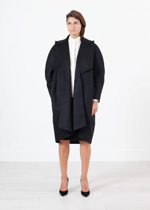 Shahmeena Cocoon Coat in Black
