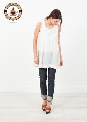 Babydoll Tank in White