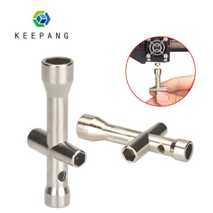 KeePang E3D Nozzle Mini Spanner M2 M2.5 M3 M4 Screw Nut Hexagonal Cross Wrench Sleeve socket Maintenance Model Car Wheel Tool