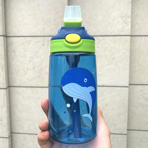 Kids Water Sippy Cup Creative Cartoon Baby Feeding Cups with Straws Leakproof Water Bottles Outdoor Portable Children's Cups