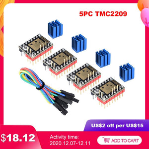 BIGTREETECH TMC2209 V1.2 Stepper Motor Driver TMC2208 UART 2.8A 3D Printer Parts TMC2130 For SKR V1.3 V1. 4 SKR mini E3 Board